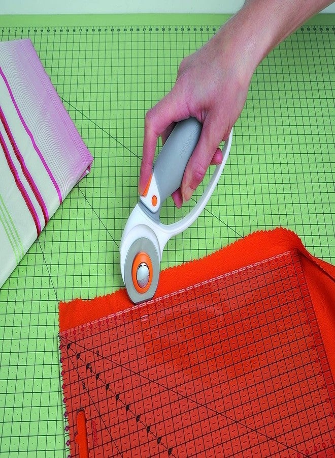Dweezhet 45mmClassic Loop Rotary Cutter Squeeze Handle with Safety Lock Comfort Rotary Cutter Ergonomic Design Fabric Handle Loop Cutter Precise Cutting Ideal for Sewing Fabric Leather Quilting(1pcs) - Image 4